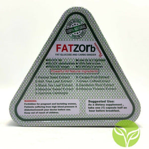 Weight Loss Herbal Formula Fatzorb Premium Fat Glucose Carbo Binder 36 pills